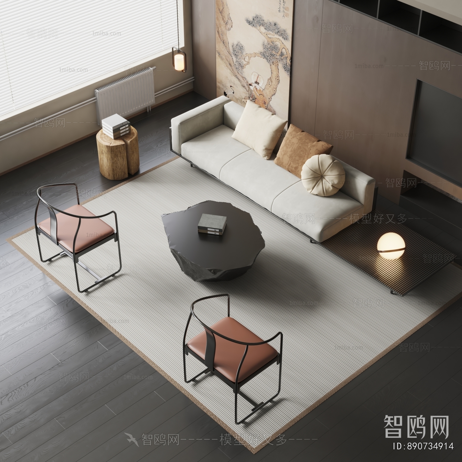 New Chinese Style Sofa Combination