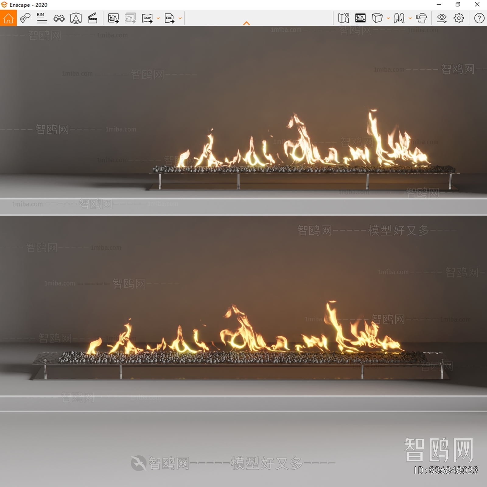 Modern Electronic Fireplace