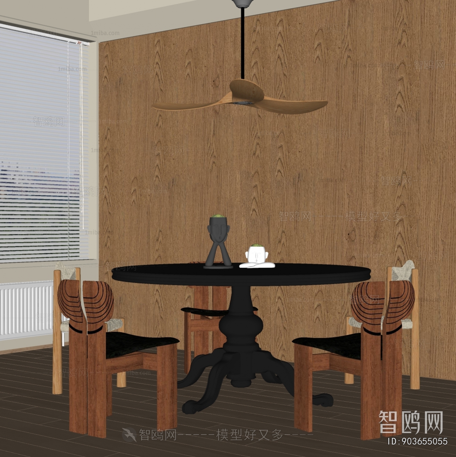 Wabi-sabi Style Dining Table And Chairs