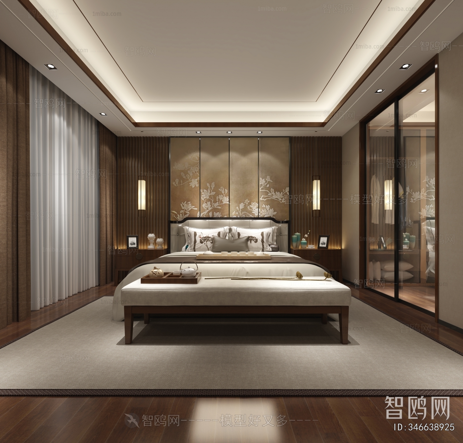 New Chinese Style Bedroom