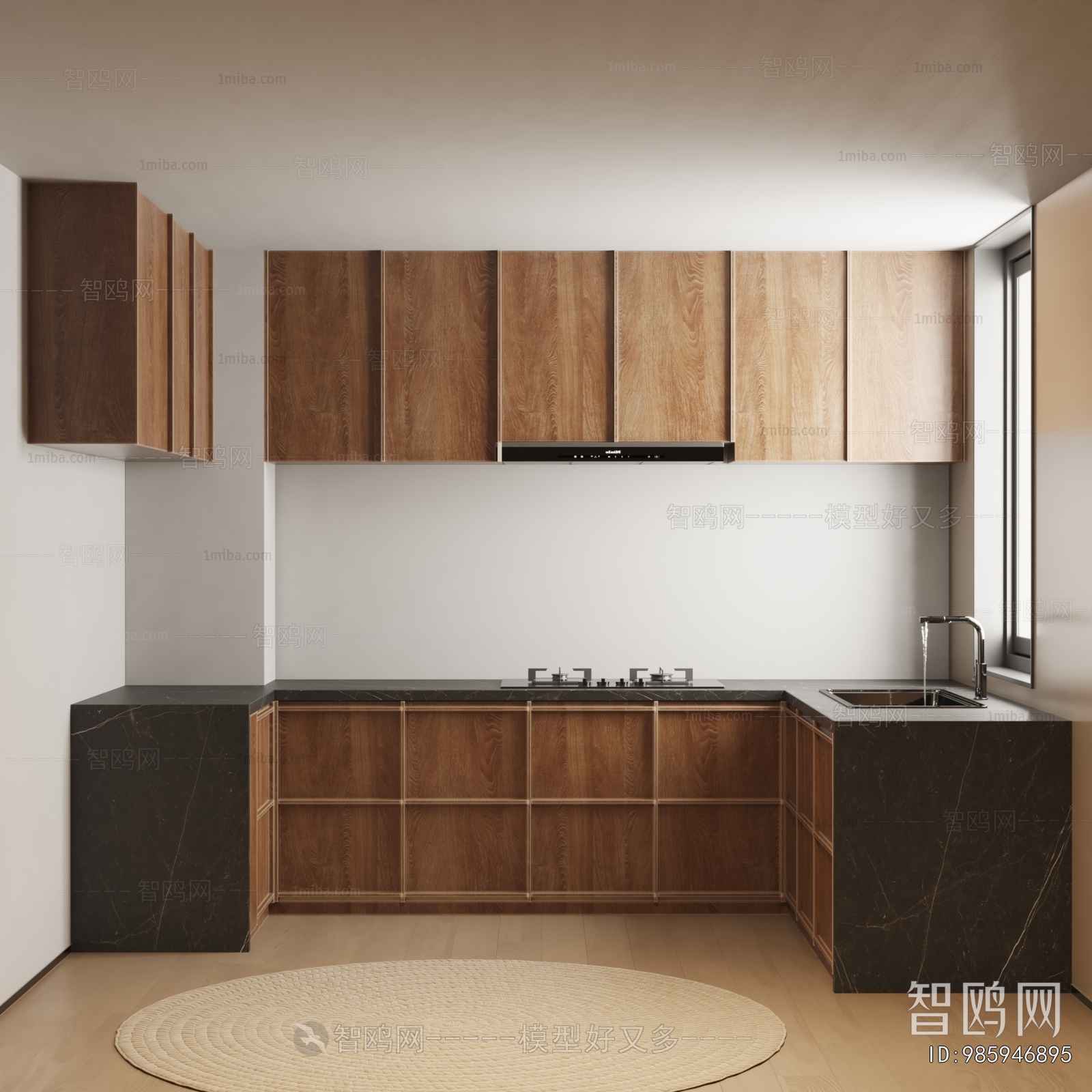 Wabi-sabi Style Kitchen Cabinet