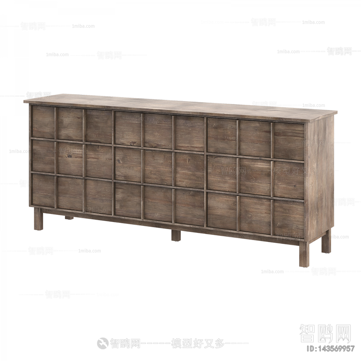 Wabi-sabi Style Side Cabinet