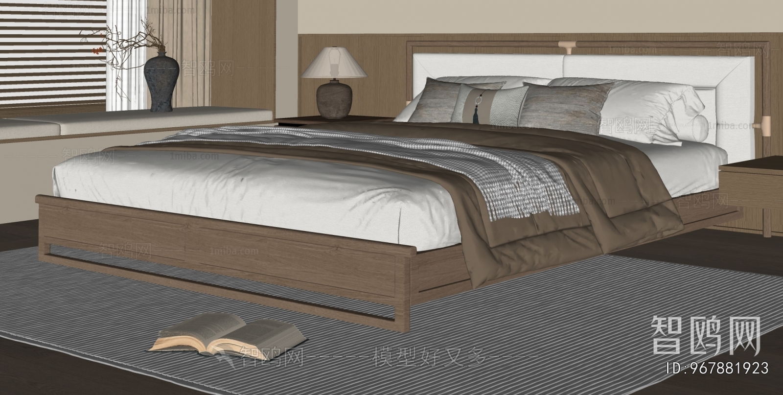 New Chinese Style Double Bed