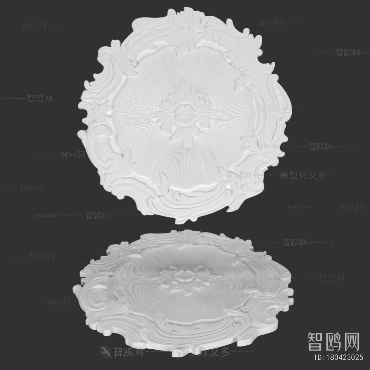 Modern Plaster Carved Top Plate