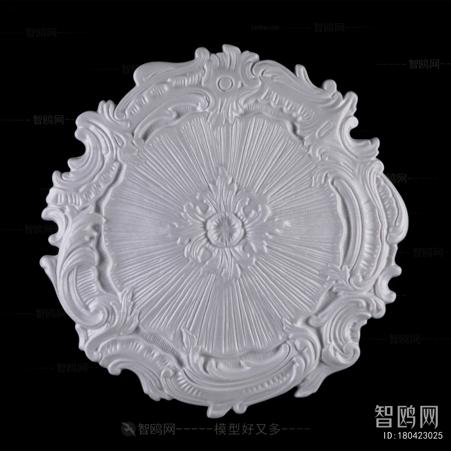 Modern Plaster Carved Top Plate