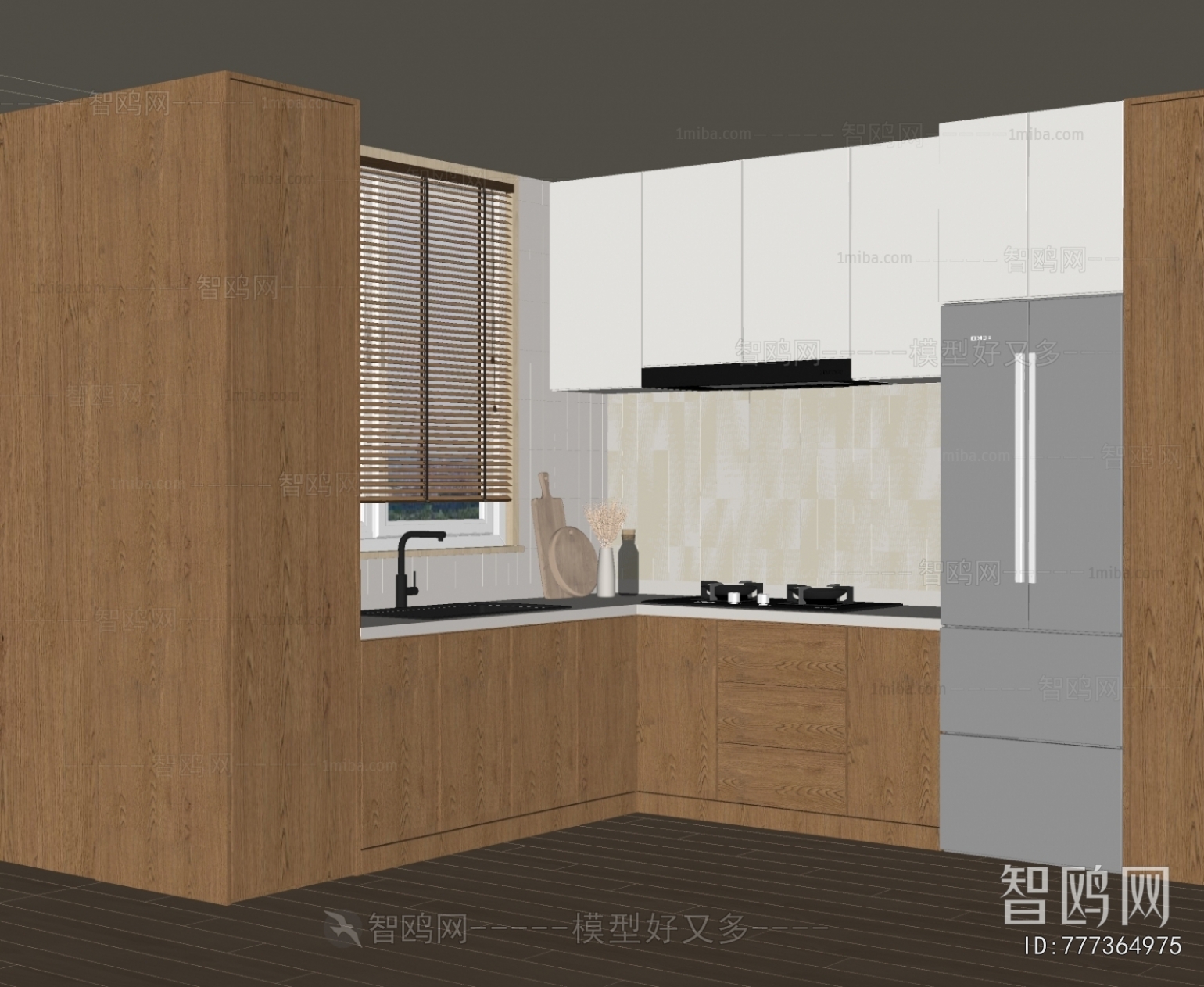 Wabi-sabi Style Open Kitchen