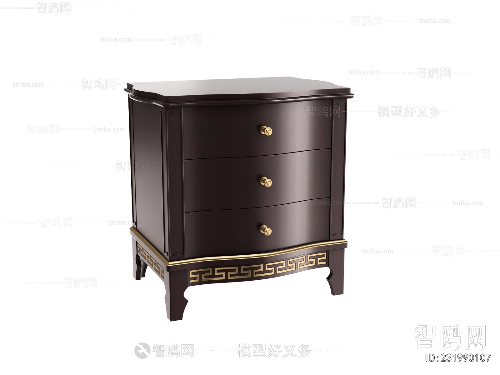 New Chinese Style Bedside Cupboard