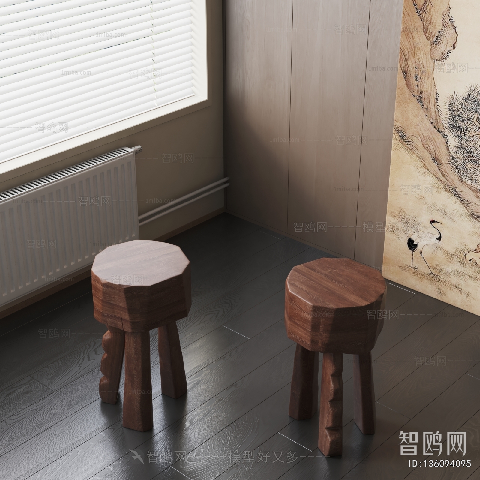 Wabi-sabi Style Stool