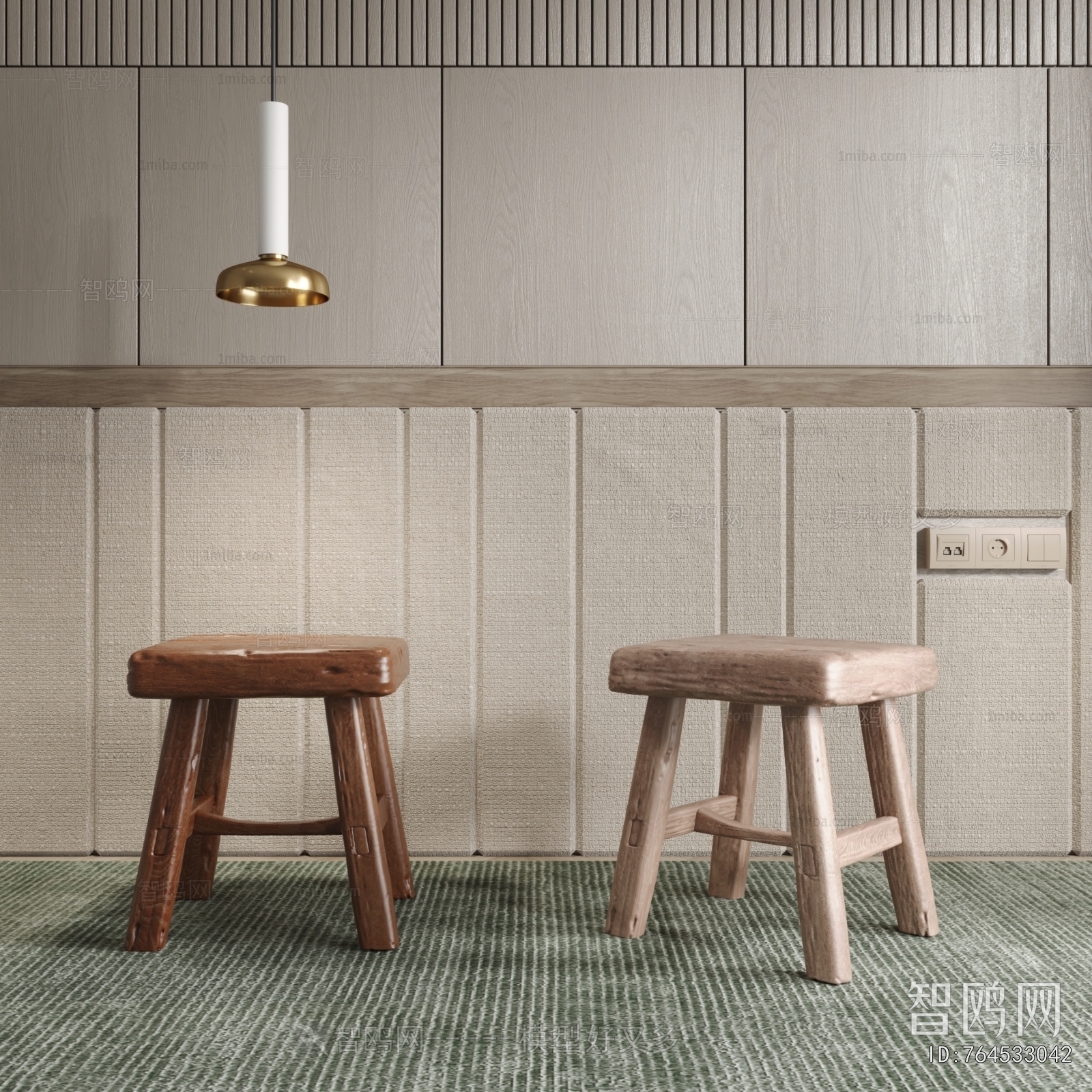 Modern Wooden Bench Or Stool