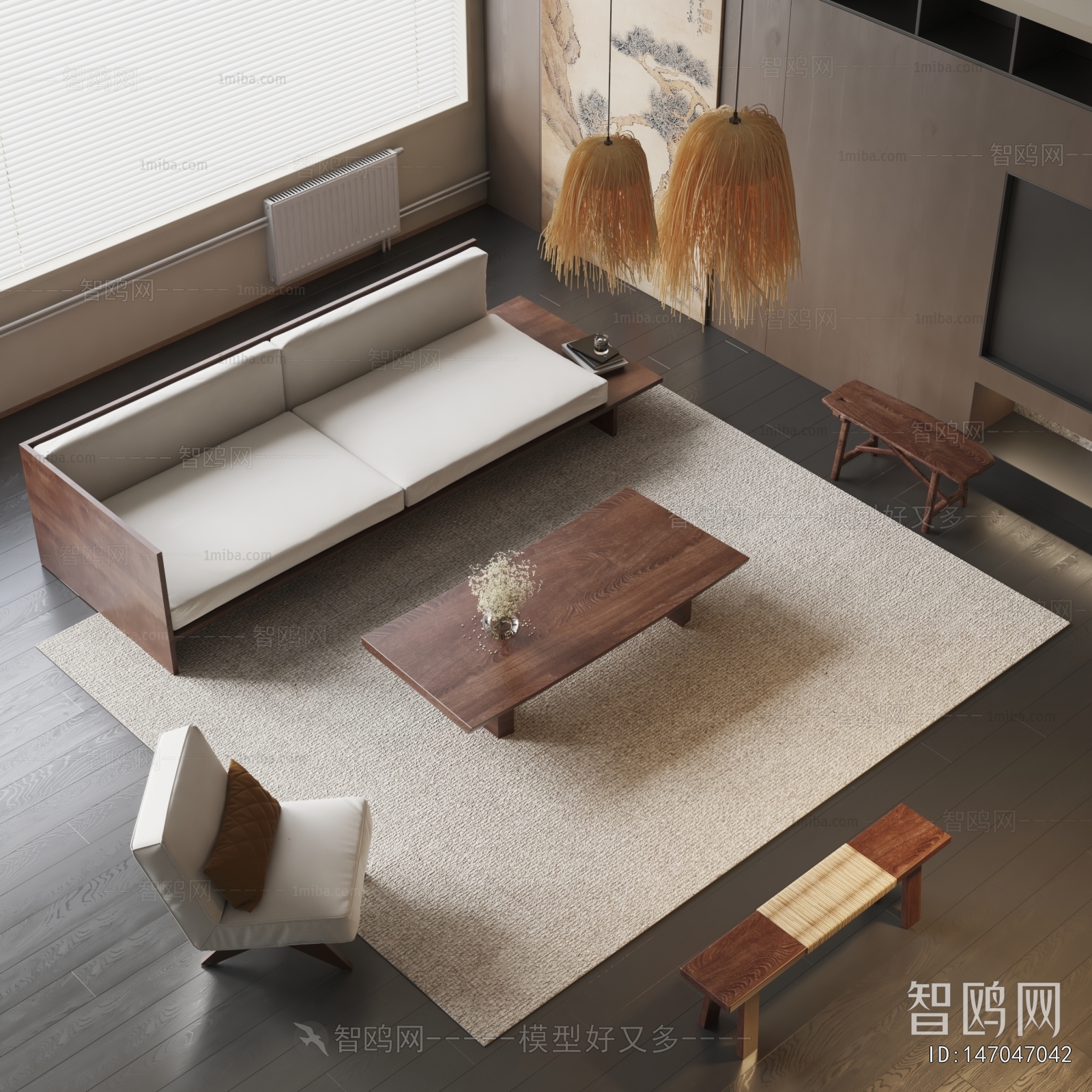 Wabi-sabi Style Sofa Combination