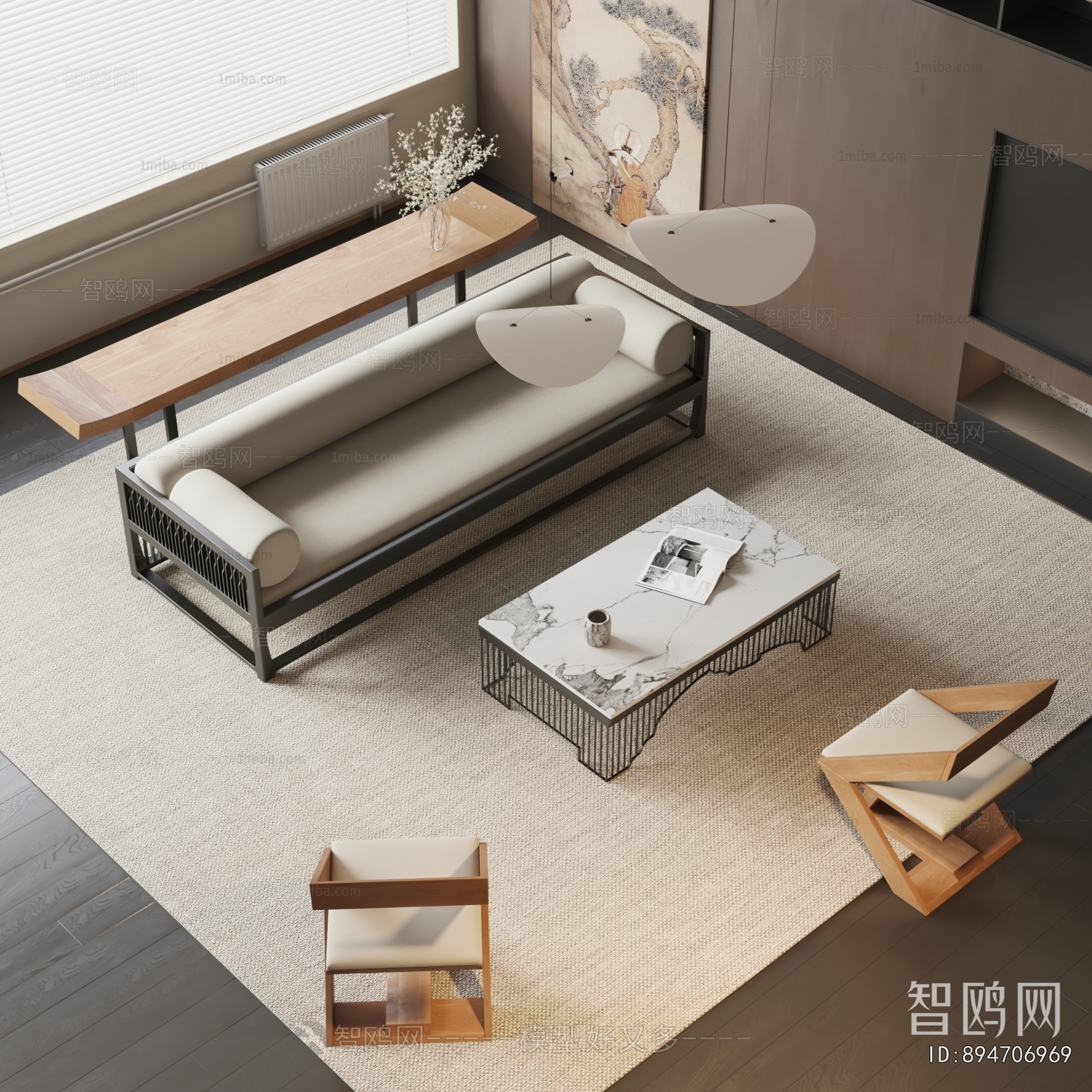 New Chinese Style Sofa Combination