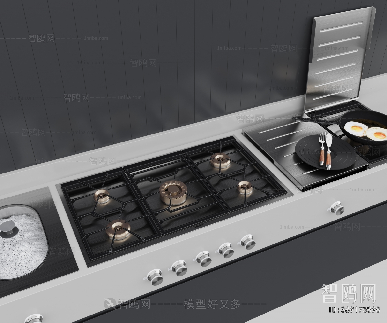 Modern Kitchen Electric Gas Range