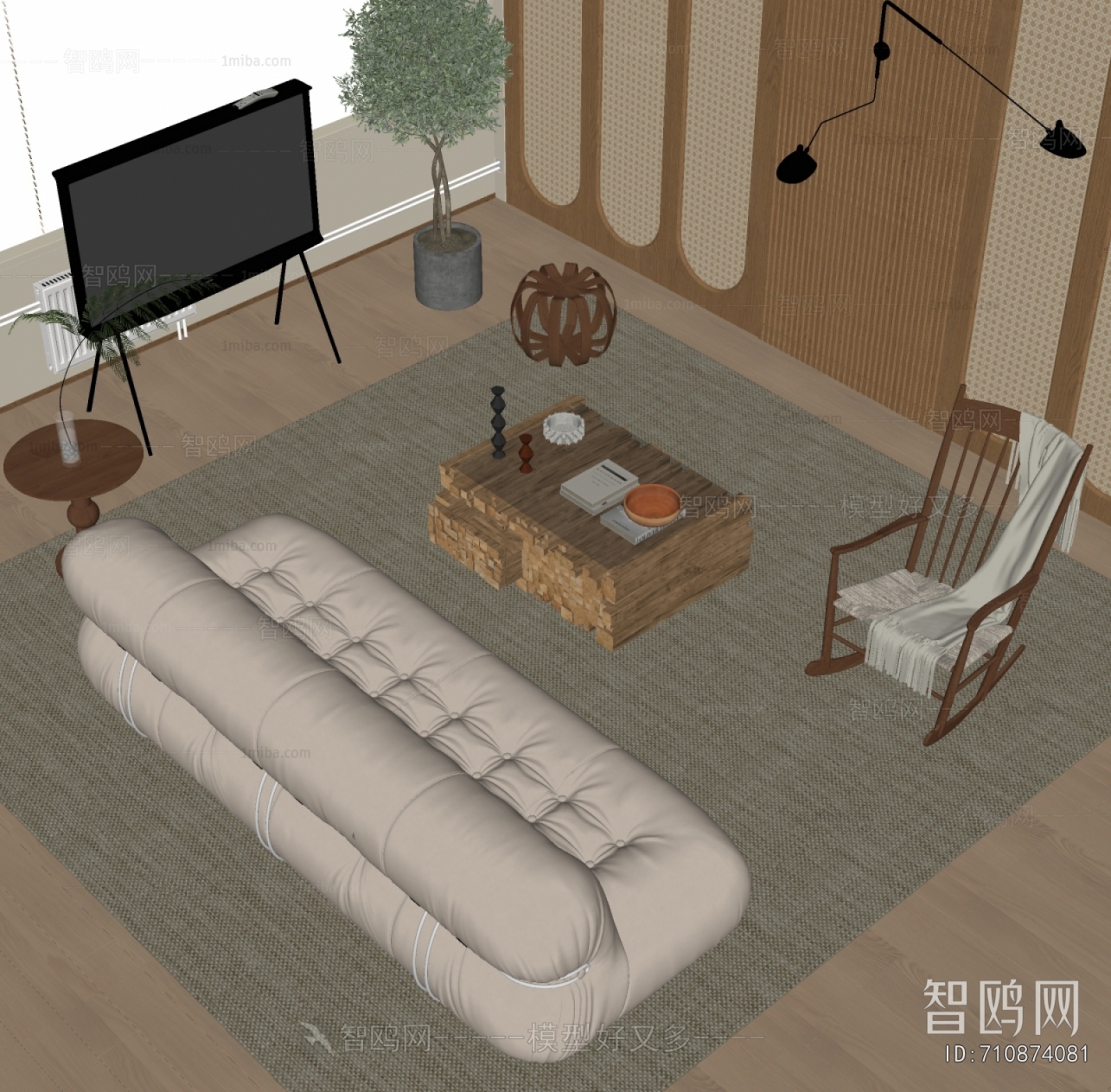 Wabi-sabi Style Sofa Combination