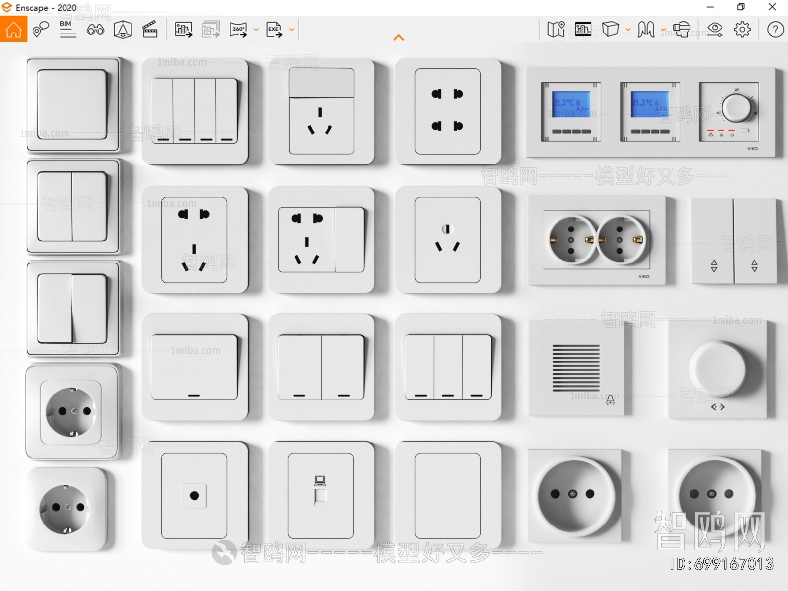 Modern Switch Socket Panel