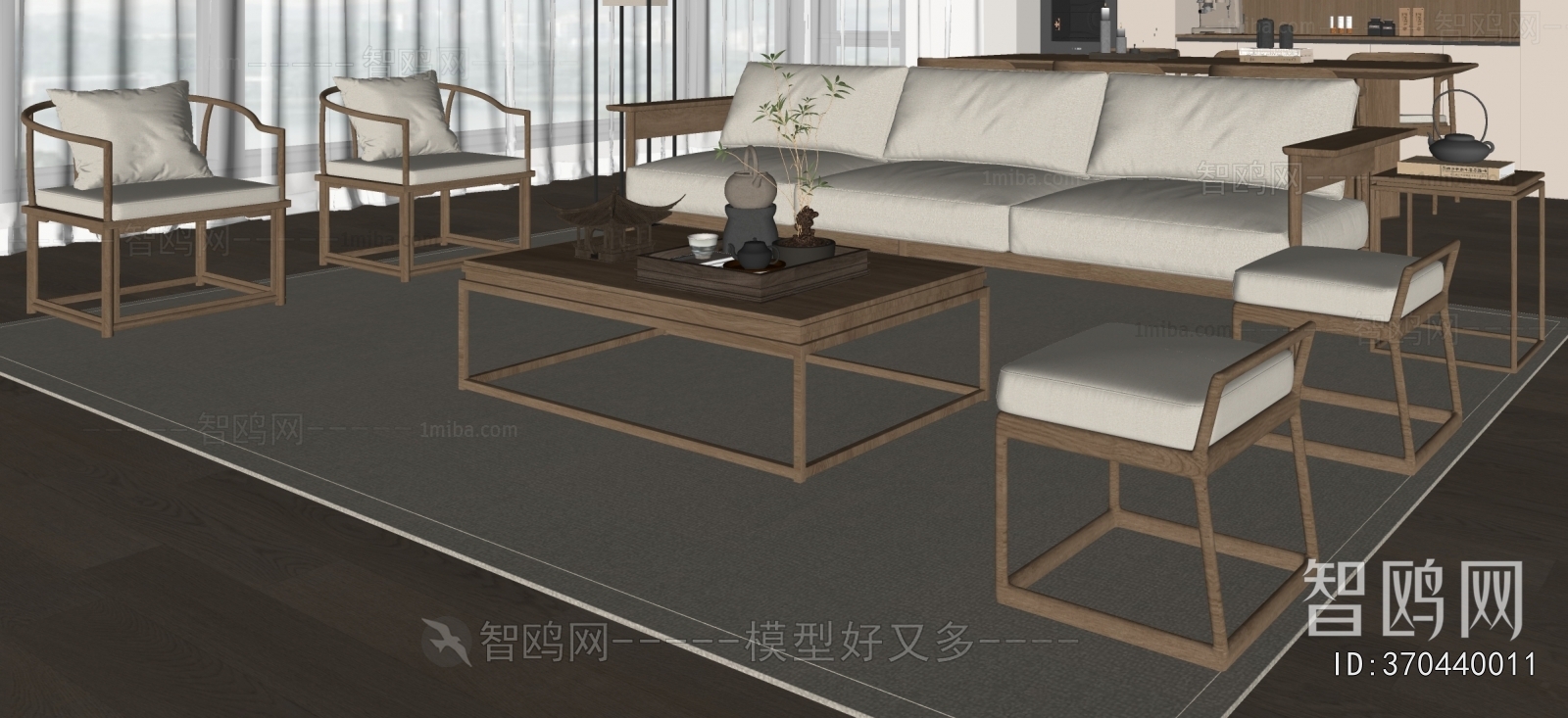 New Chinese Style Sofa Combination