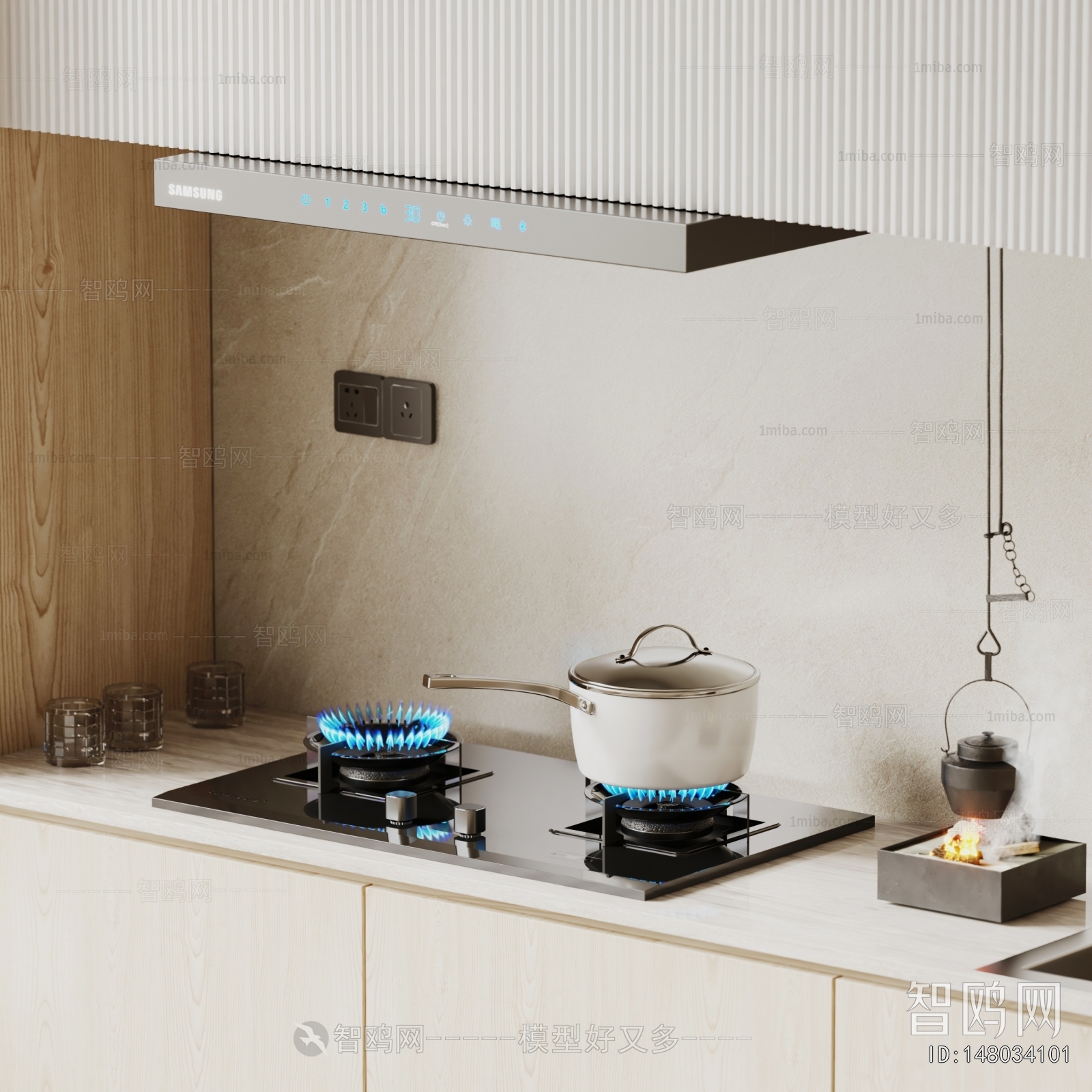 Modern Kitchen Electric Gas Range