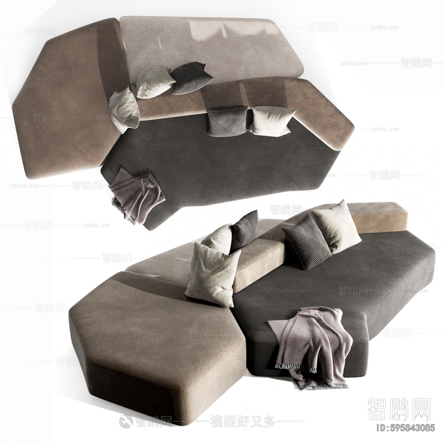 Modern Multi Person Sofa