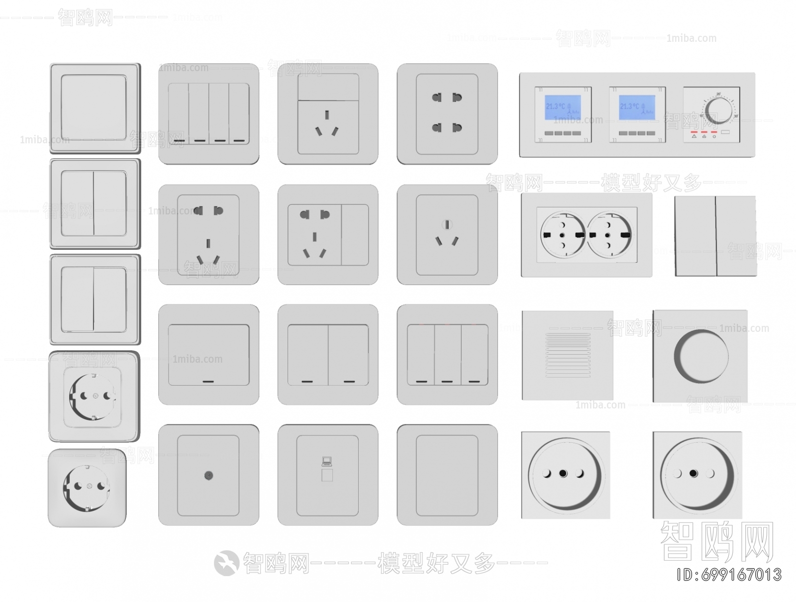 Modern Switch Socket Panel