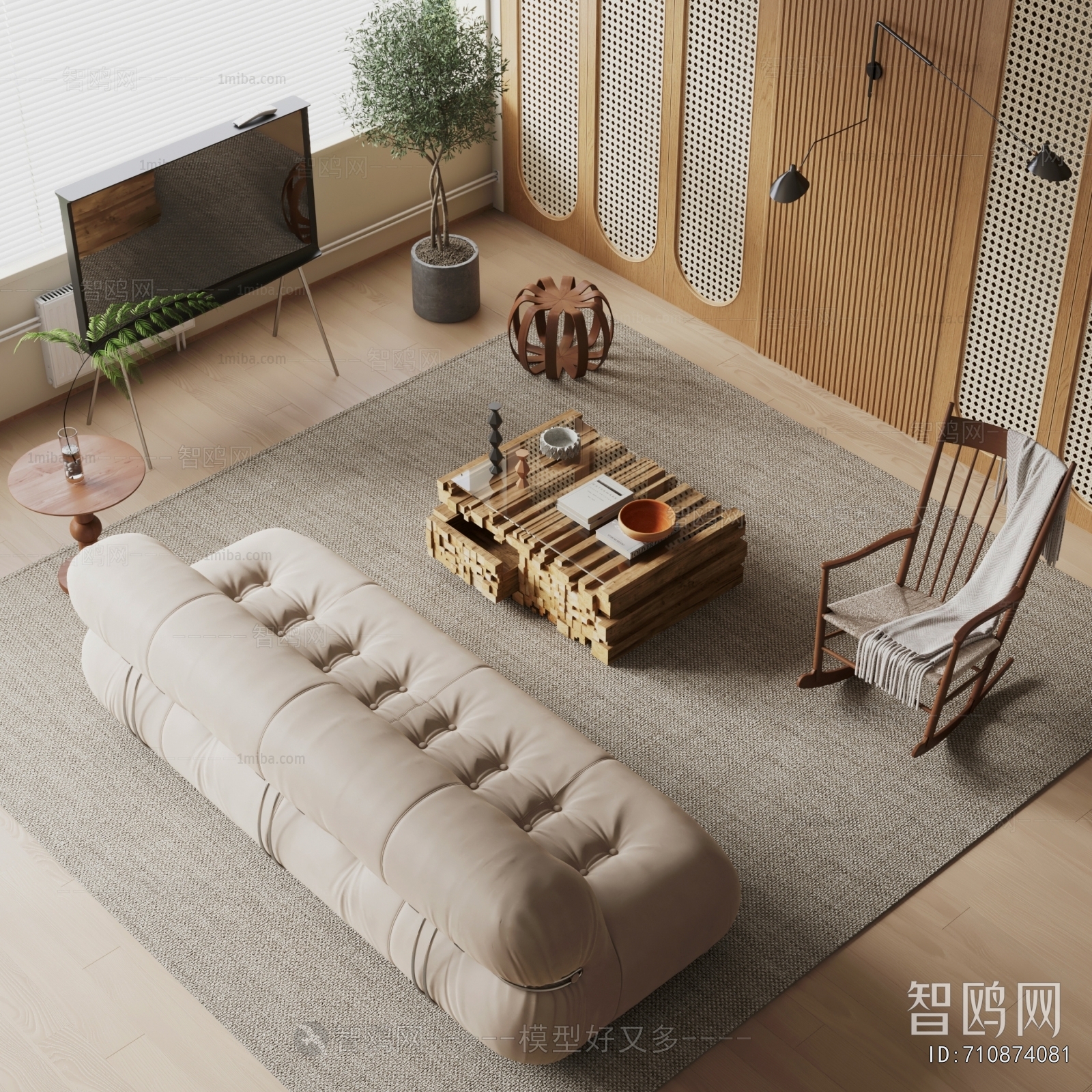 Wabi-sabi Style Sofa Combination