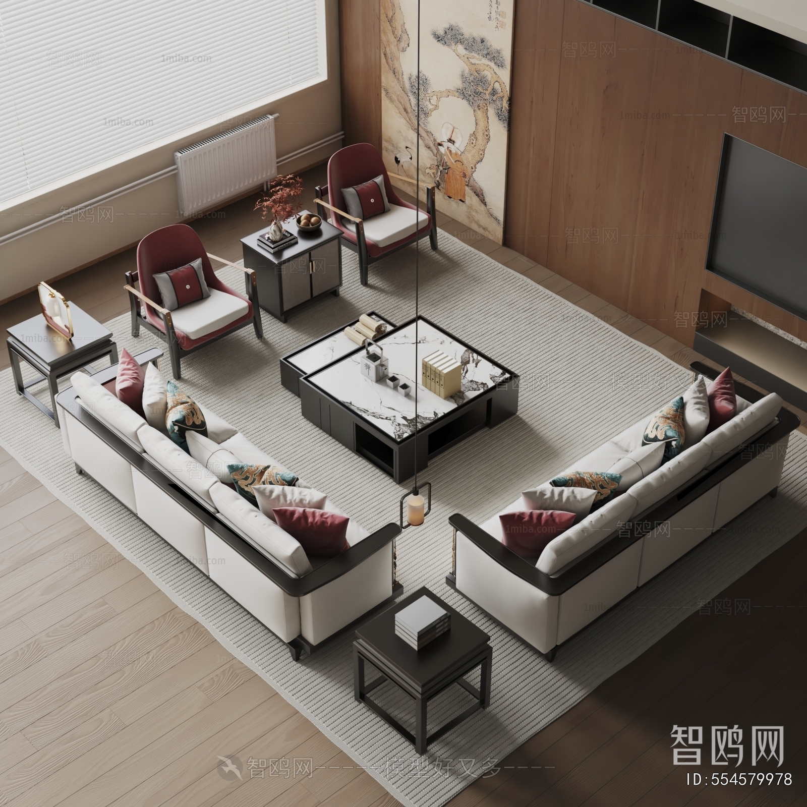 New Chinese Style Sofa Combination