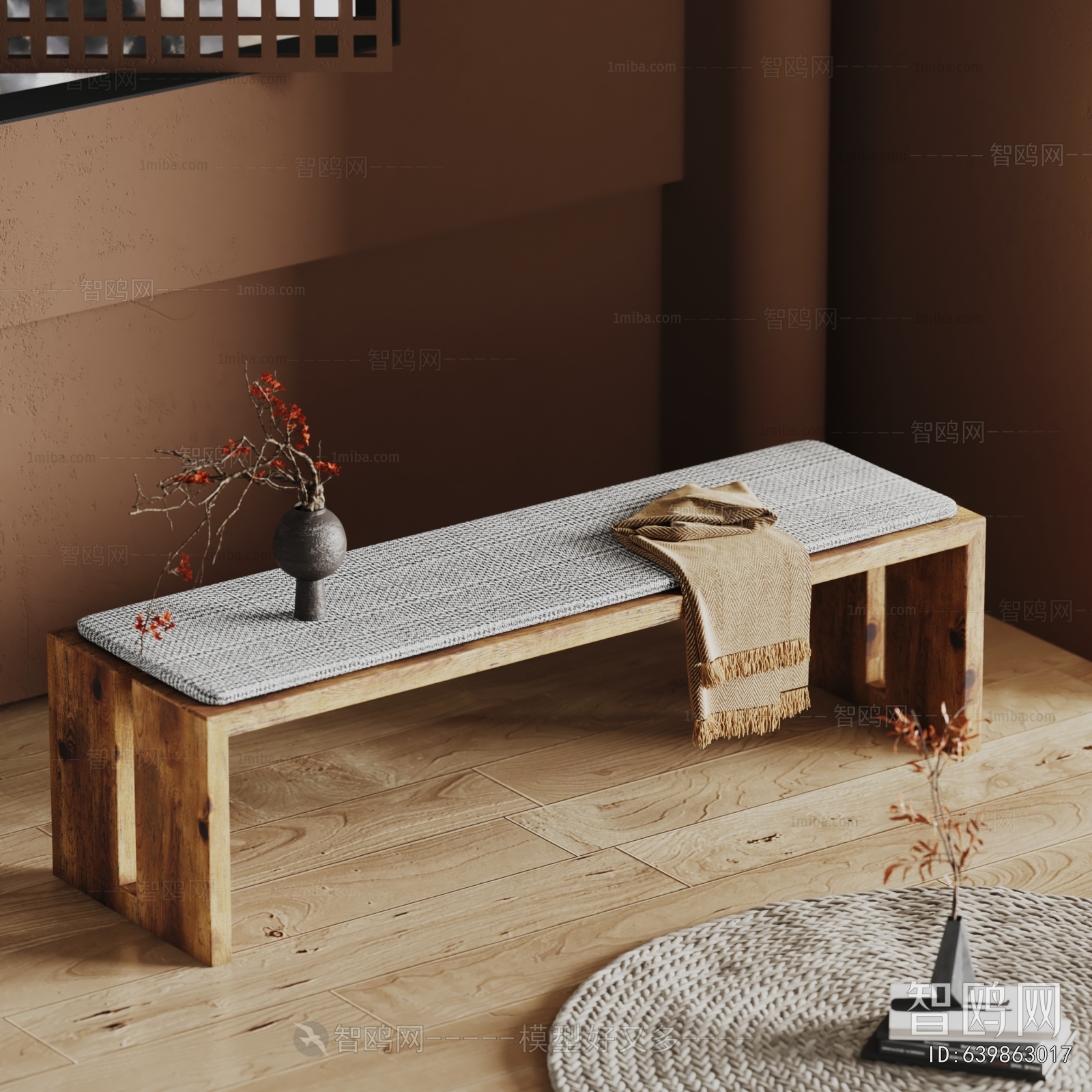 Wabi-sabi Style Bench