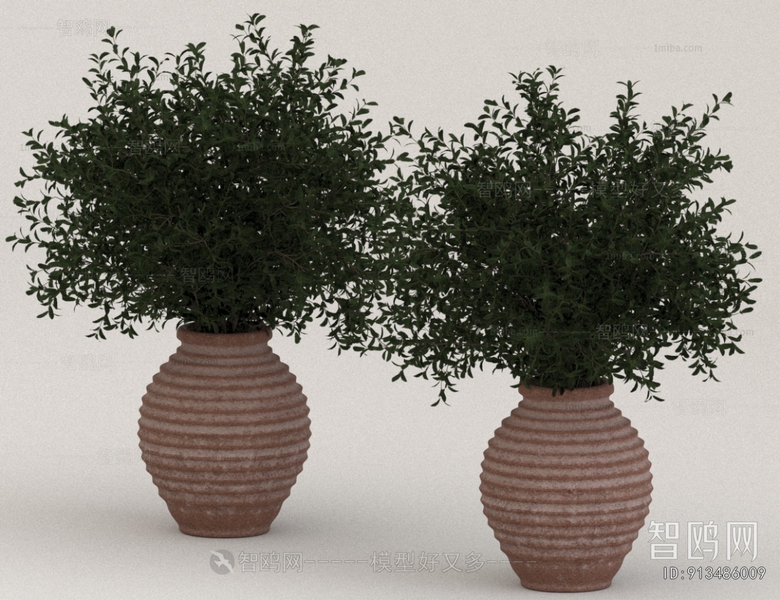 Wabi-sabi Style Ground Green Plant Potted Plants