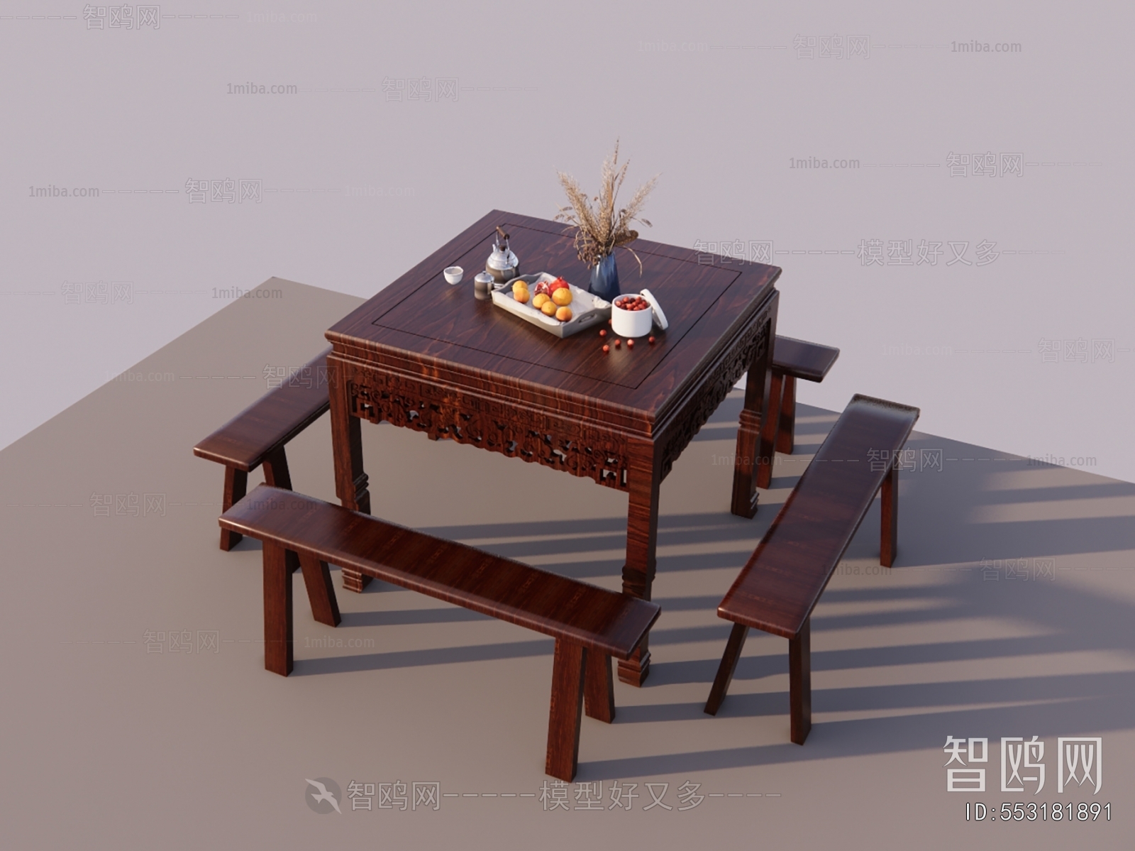 Chinese Style Dining Table And Chairs