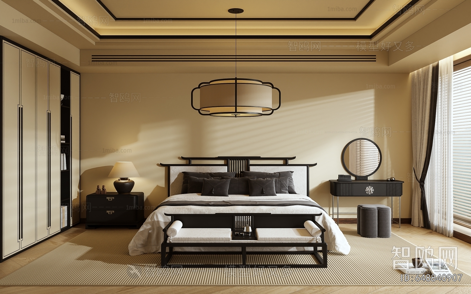 New Chinese Style Bedroom