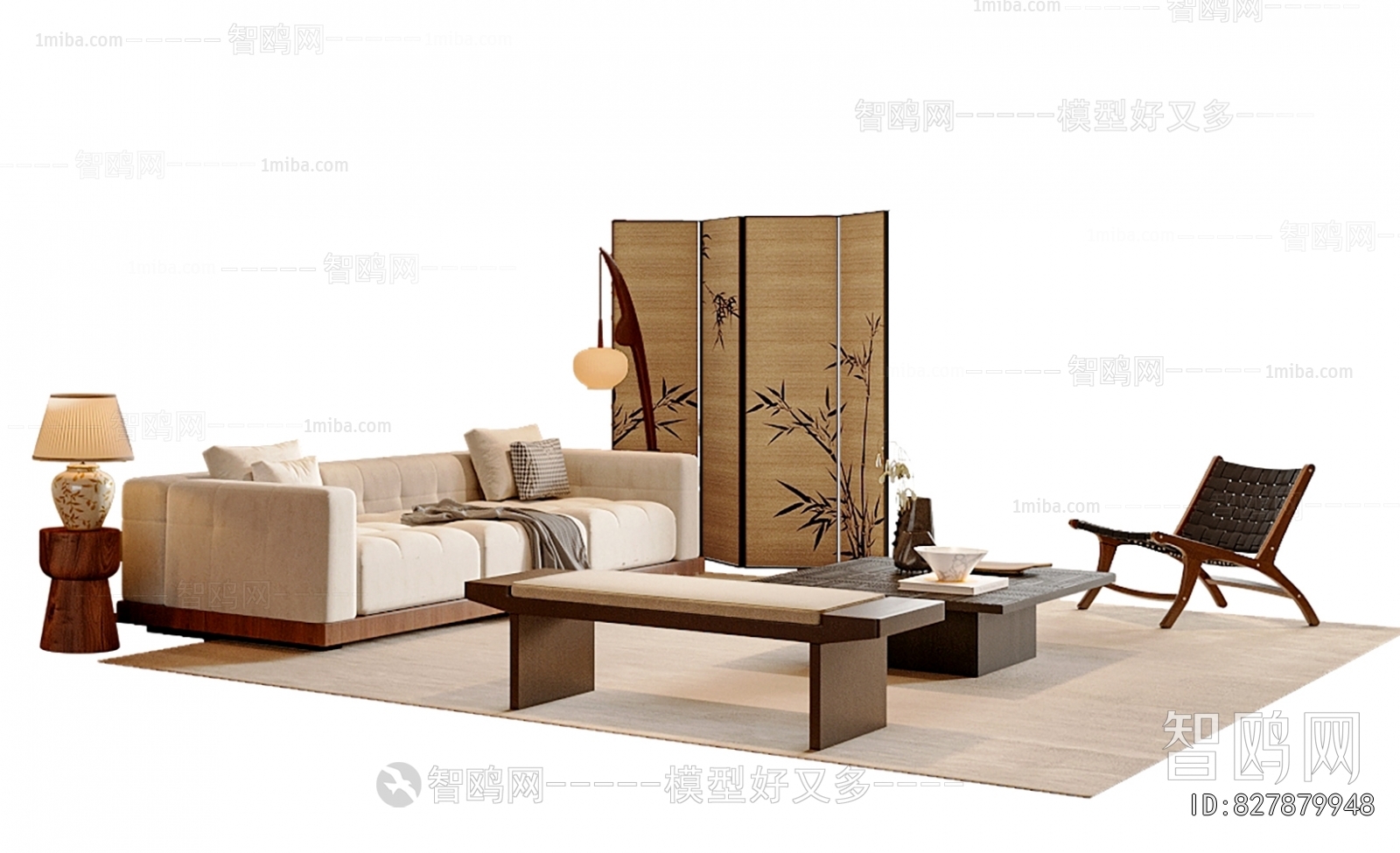 New Chinese Style Sofa Combination