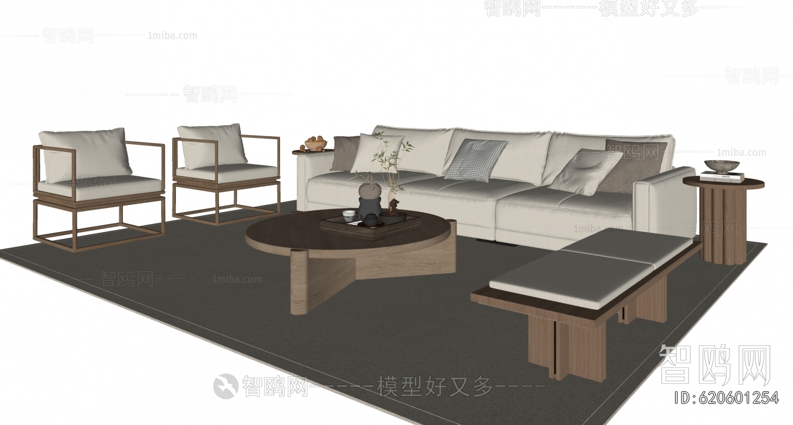 New Chinese Style Sofa Combination