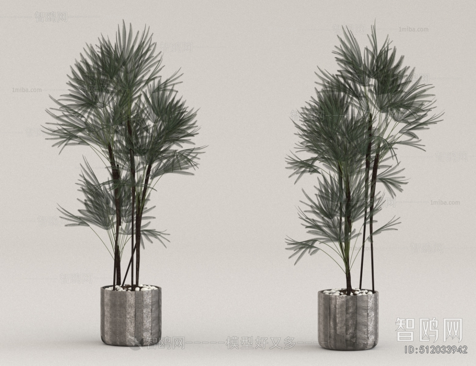 Modern Ground Green Plant Potted Plants