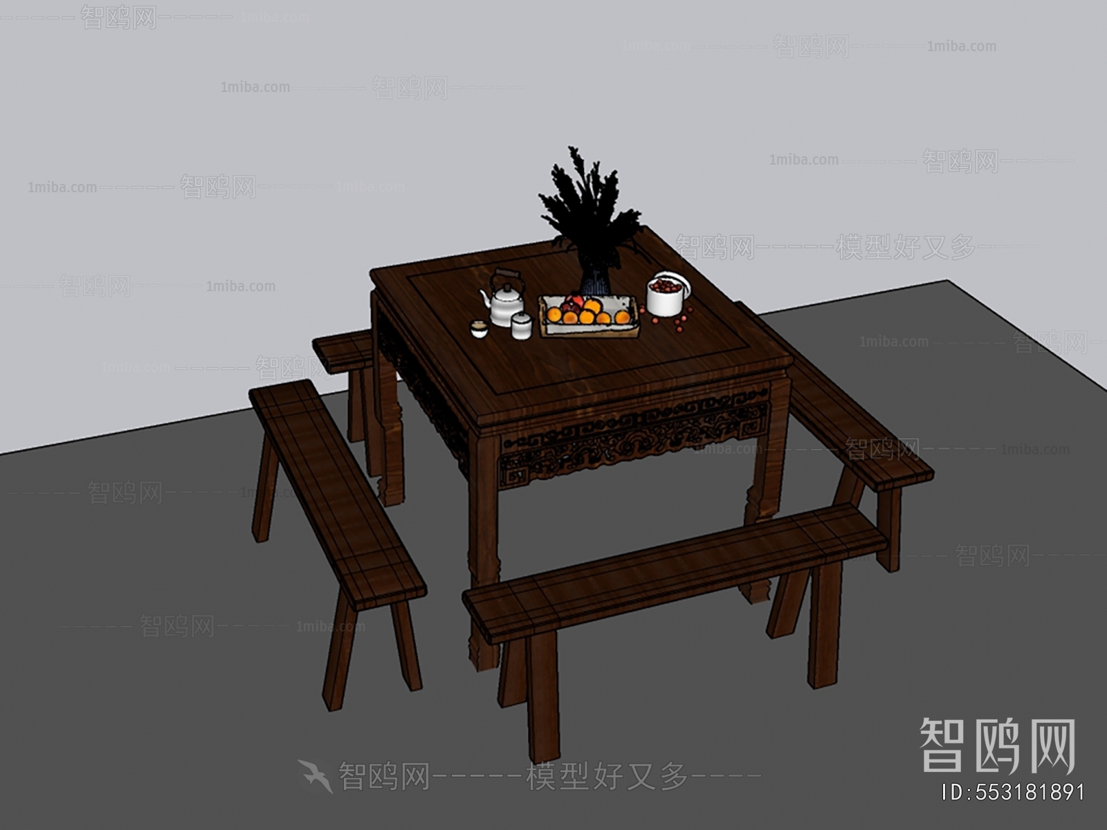 Chinese Style Dining Table And Chairs