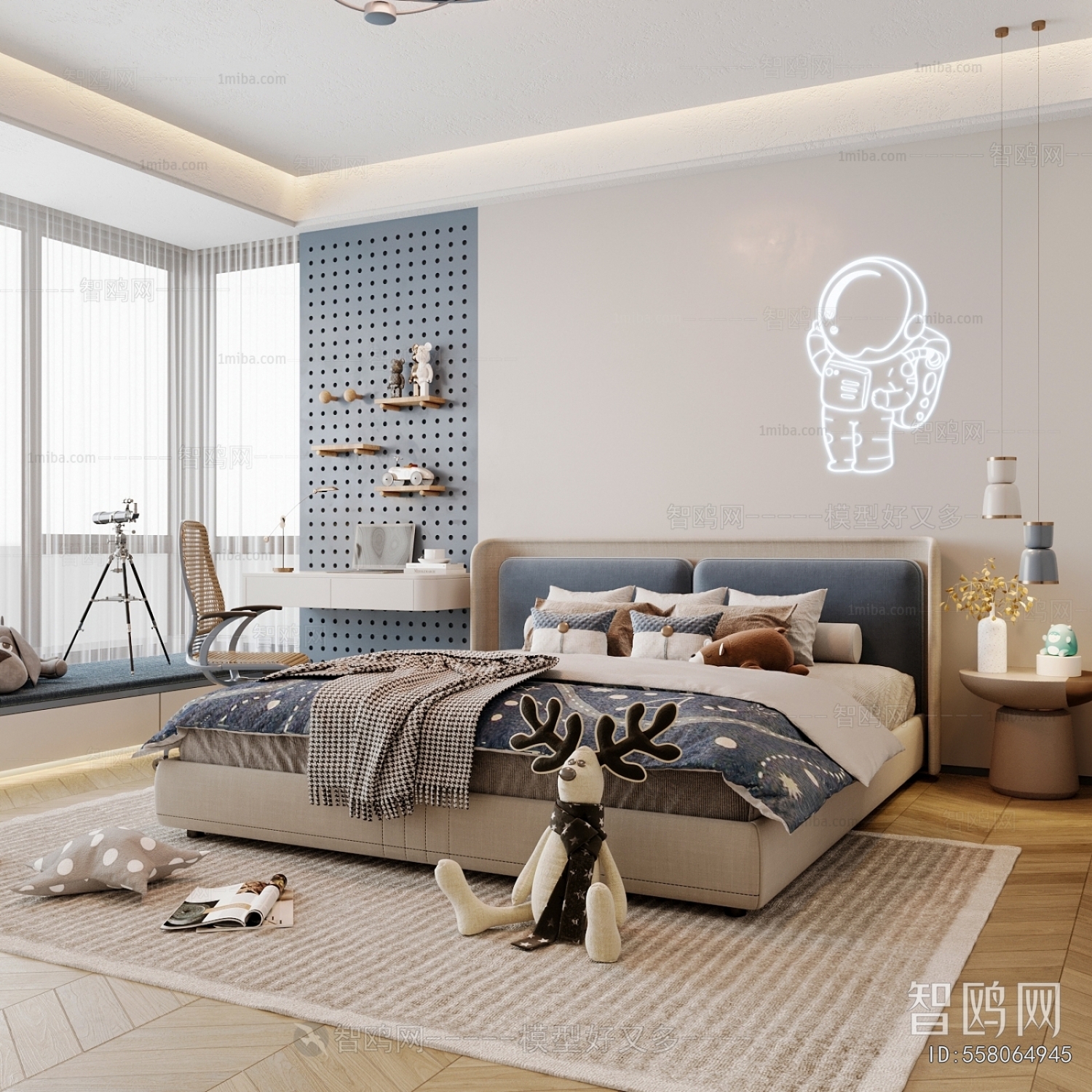 Modern Boy's Room And Son's Room