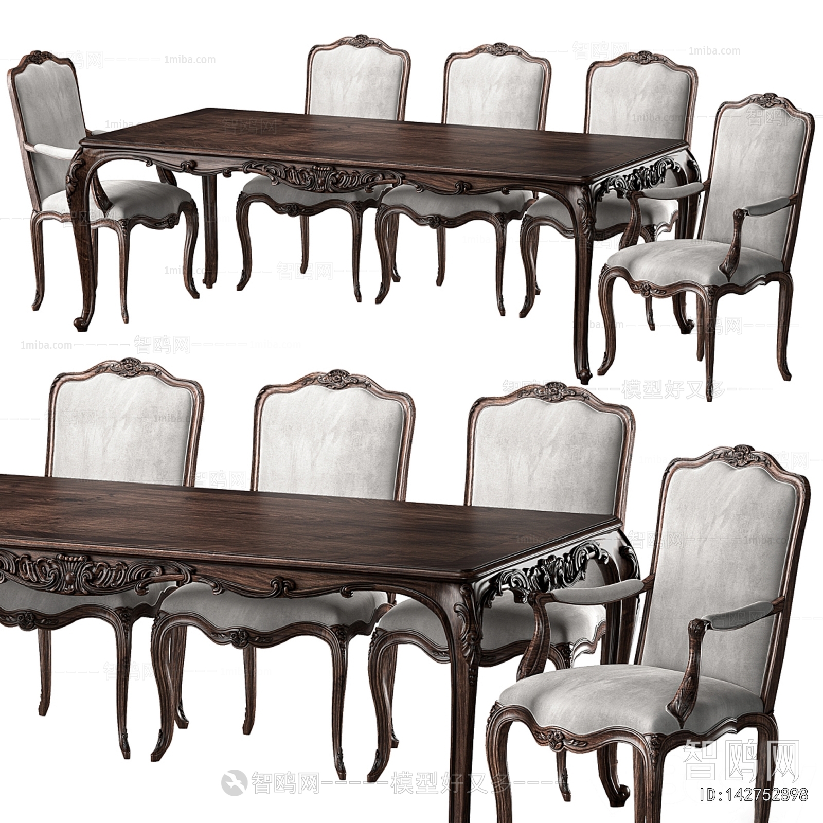 European Style Dining Table And Chairs