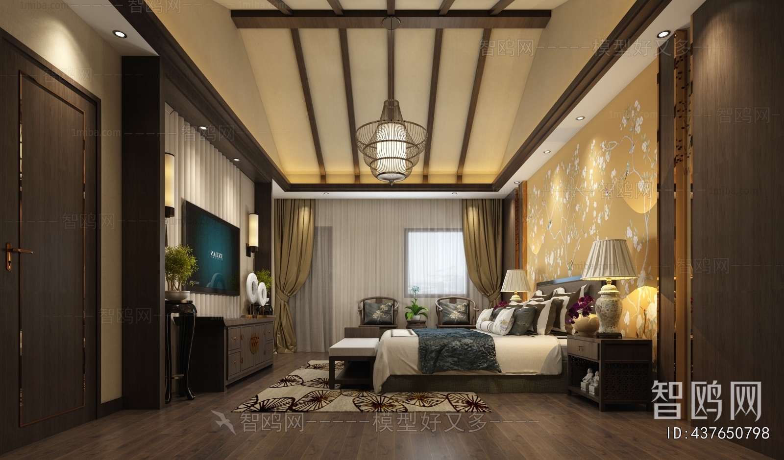 New Chinese Style Bedroom