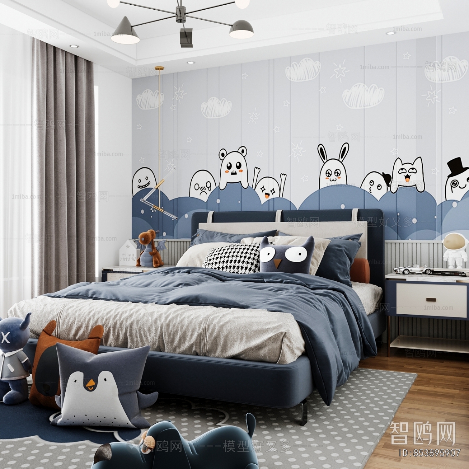 Modern Boy's Room And Son's Room