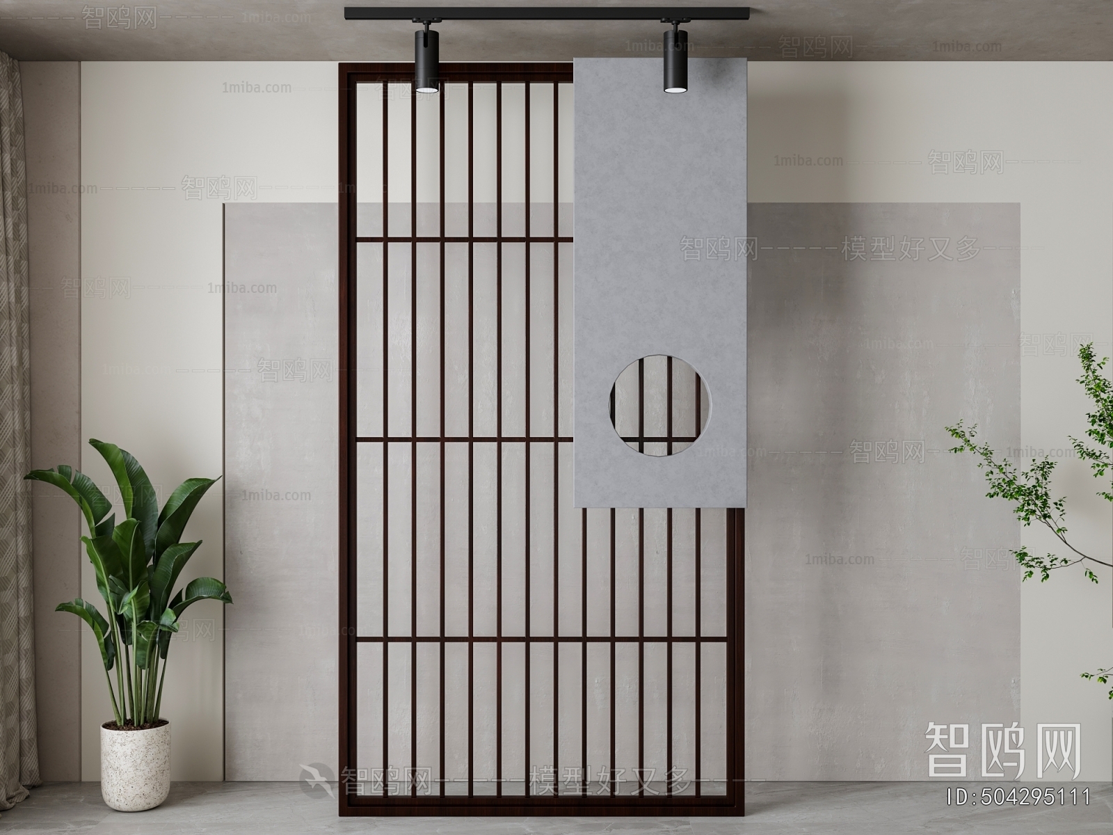 New Chinese Style Wooden Screen Partition