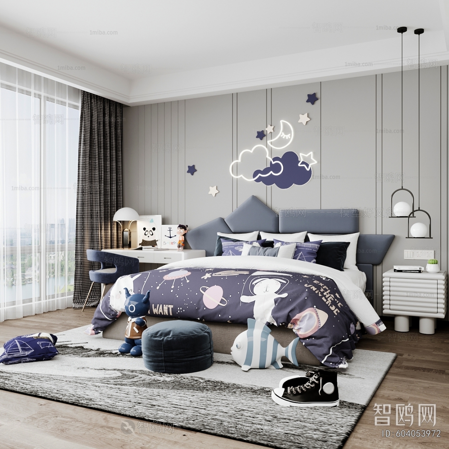 Modern Boy's Room And Son's Room