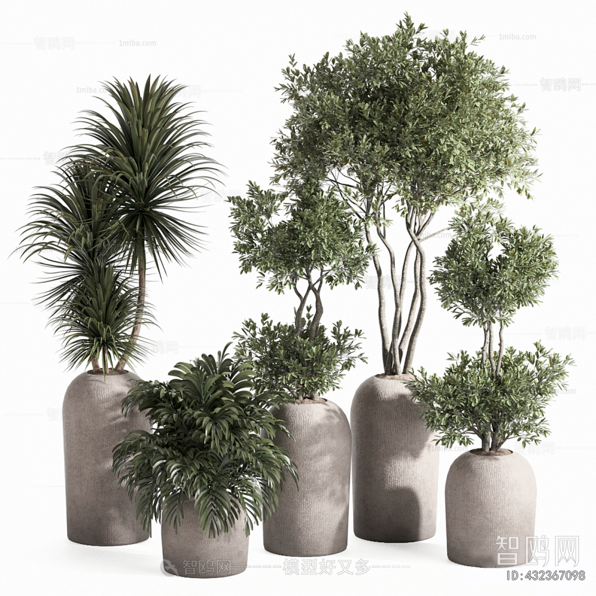 Modern Ground Green Plant Potted Plants