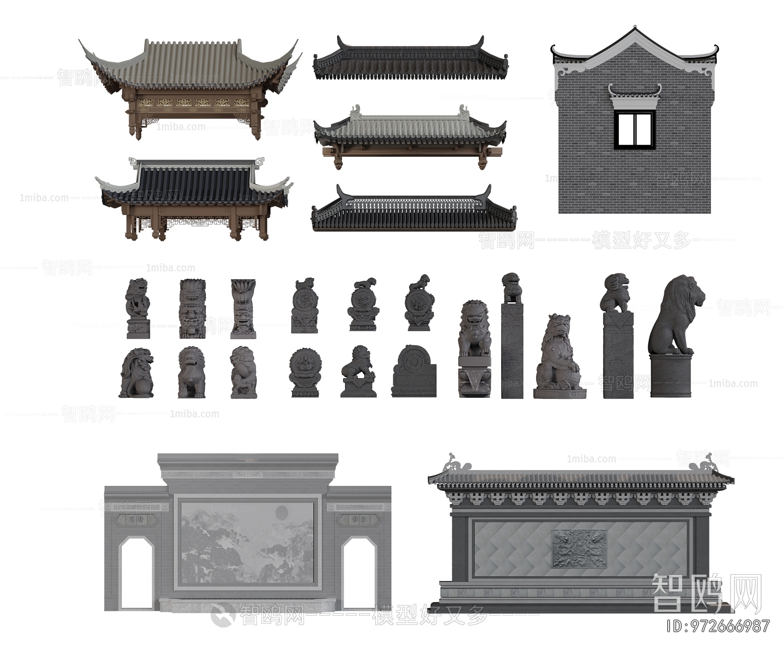 Chinese Style Building Component