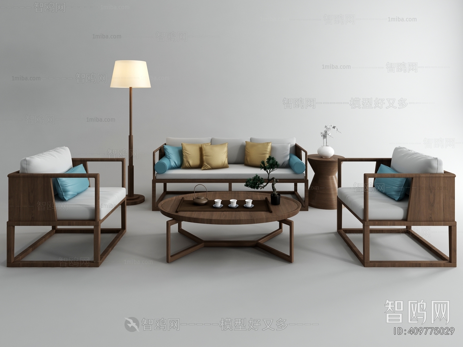 New Chinese Style Sofa Combination