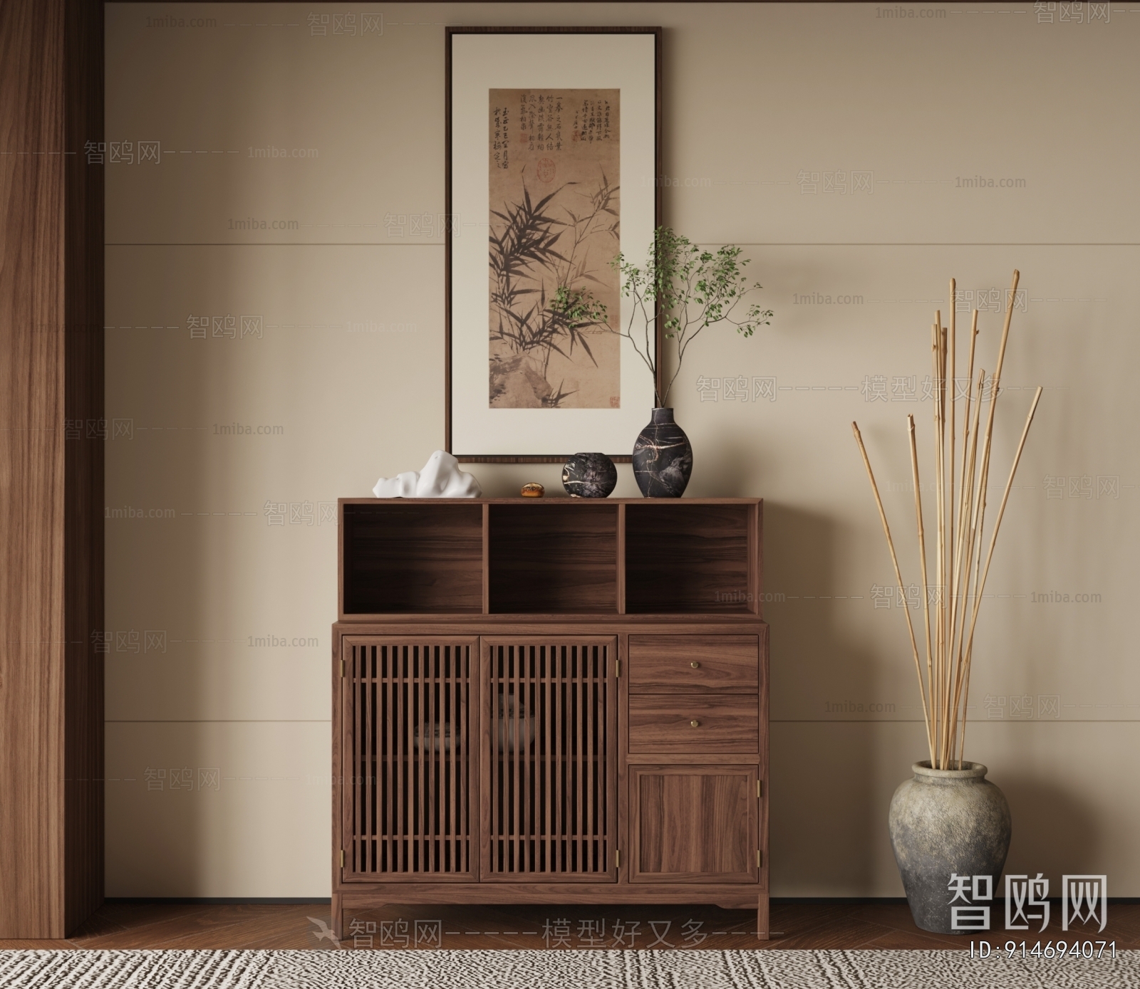 New Chinese Style Decorative Cabinet