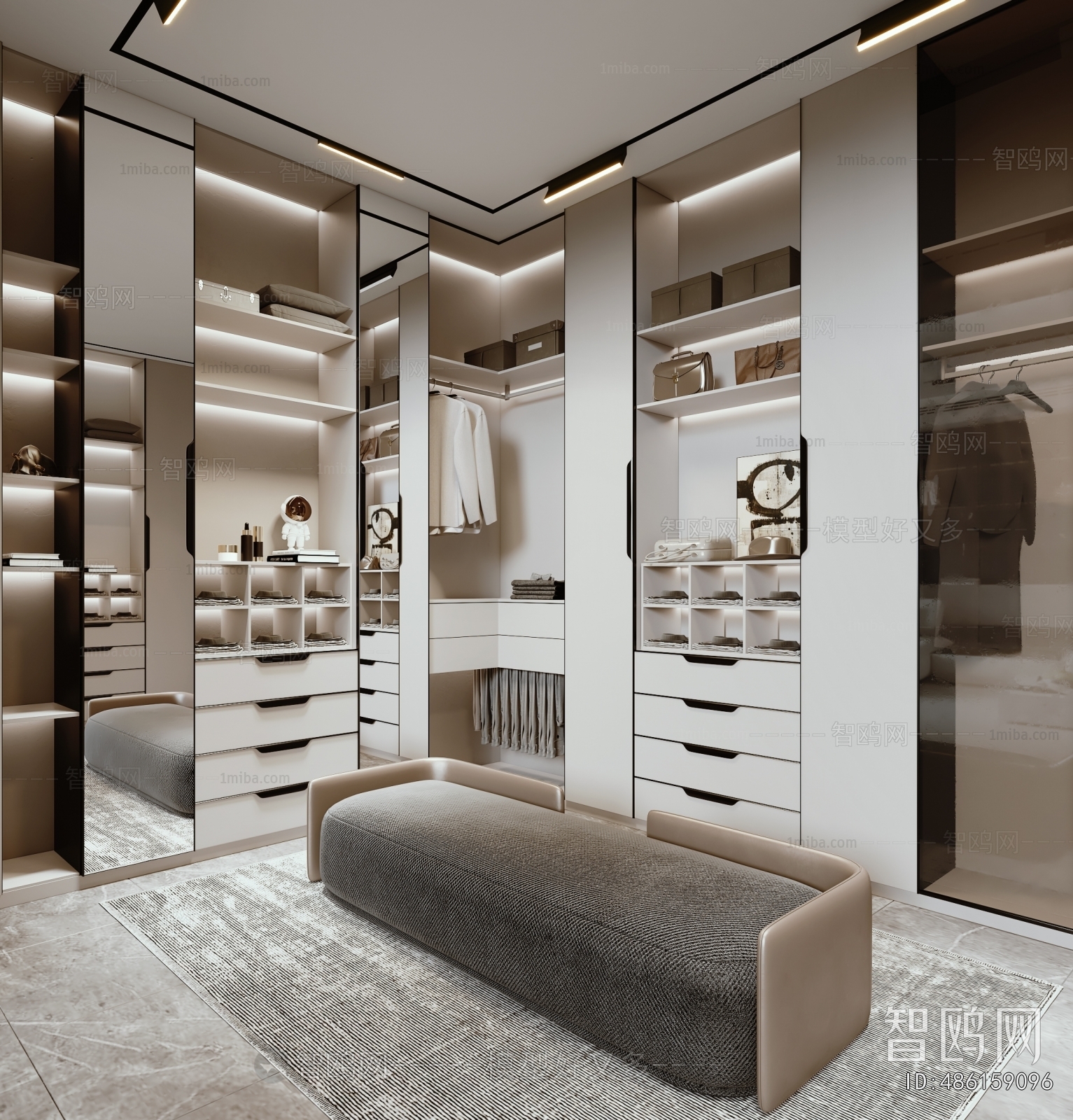 Modern Clothes Storage Area