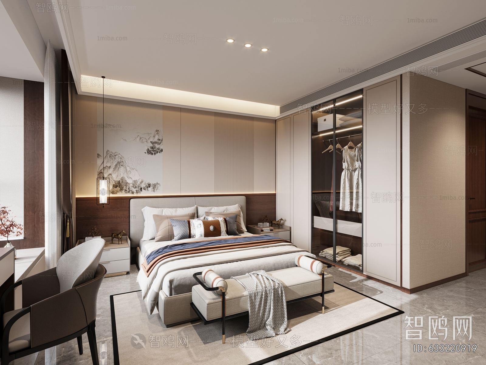 New Chinese Style Bedroom