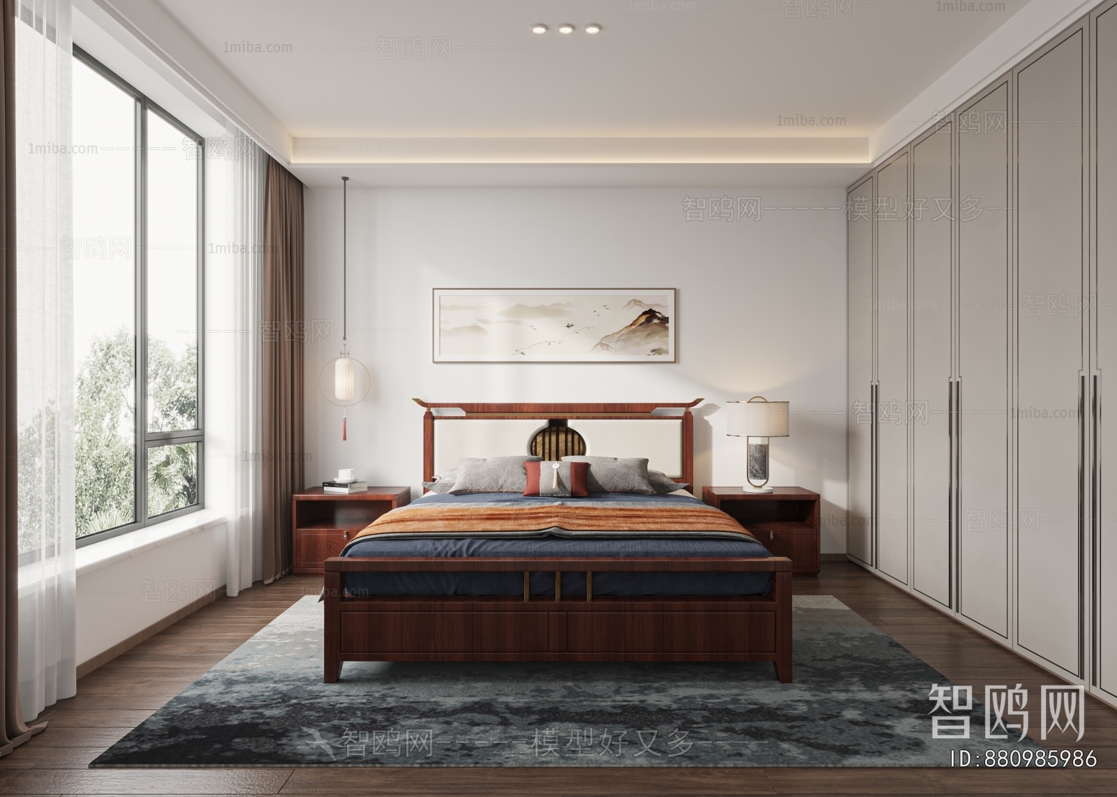 New Chinese Style Bedroom