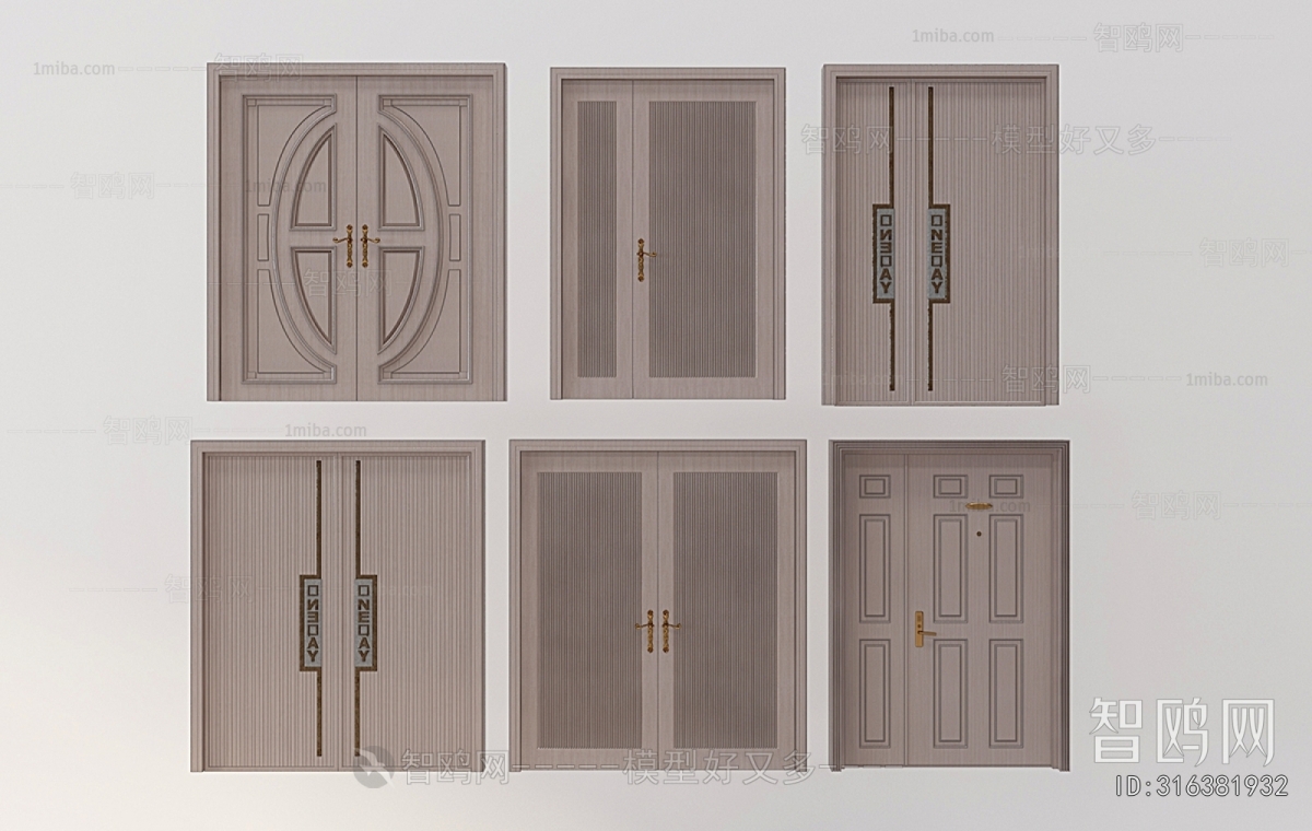 New Chinese Style Double Door