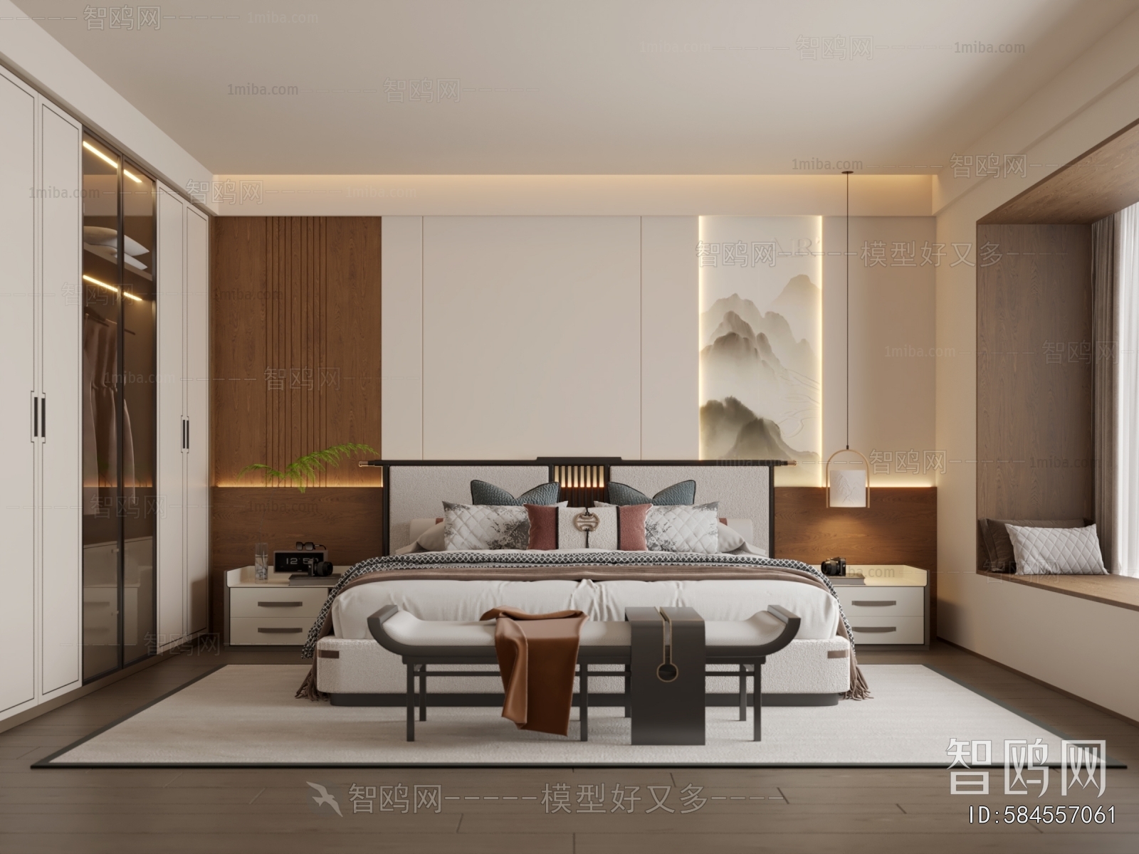 New Chinese Style Bedroom