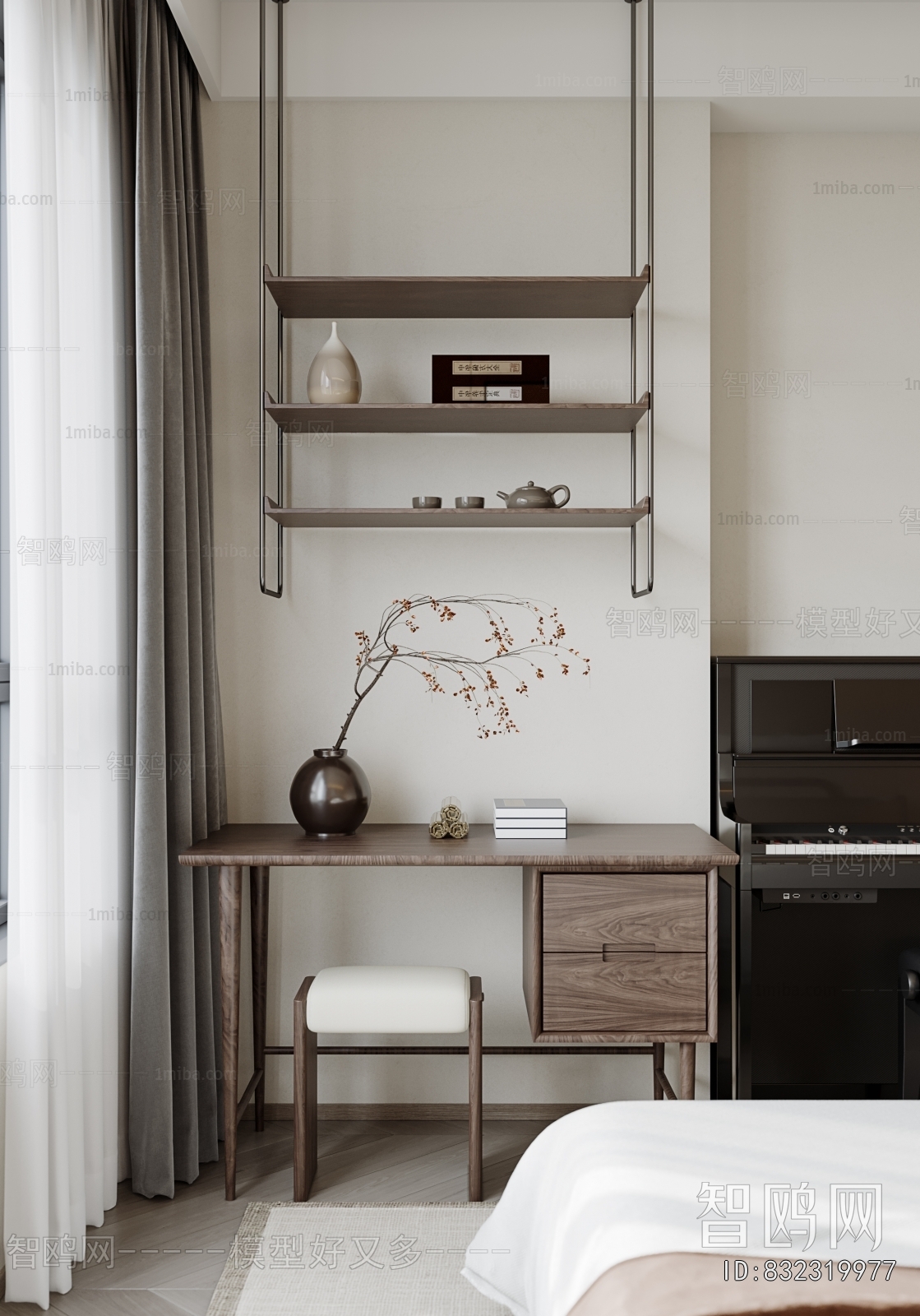 Wabi-sabi Style Bedroom