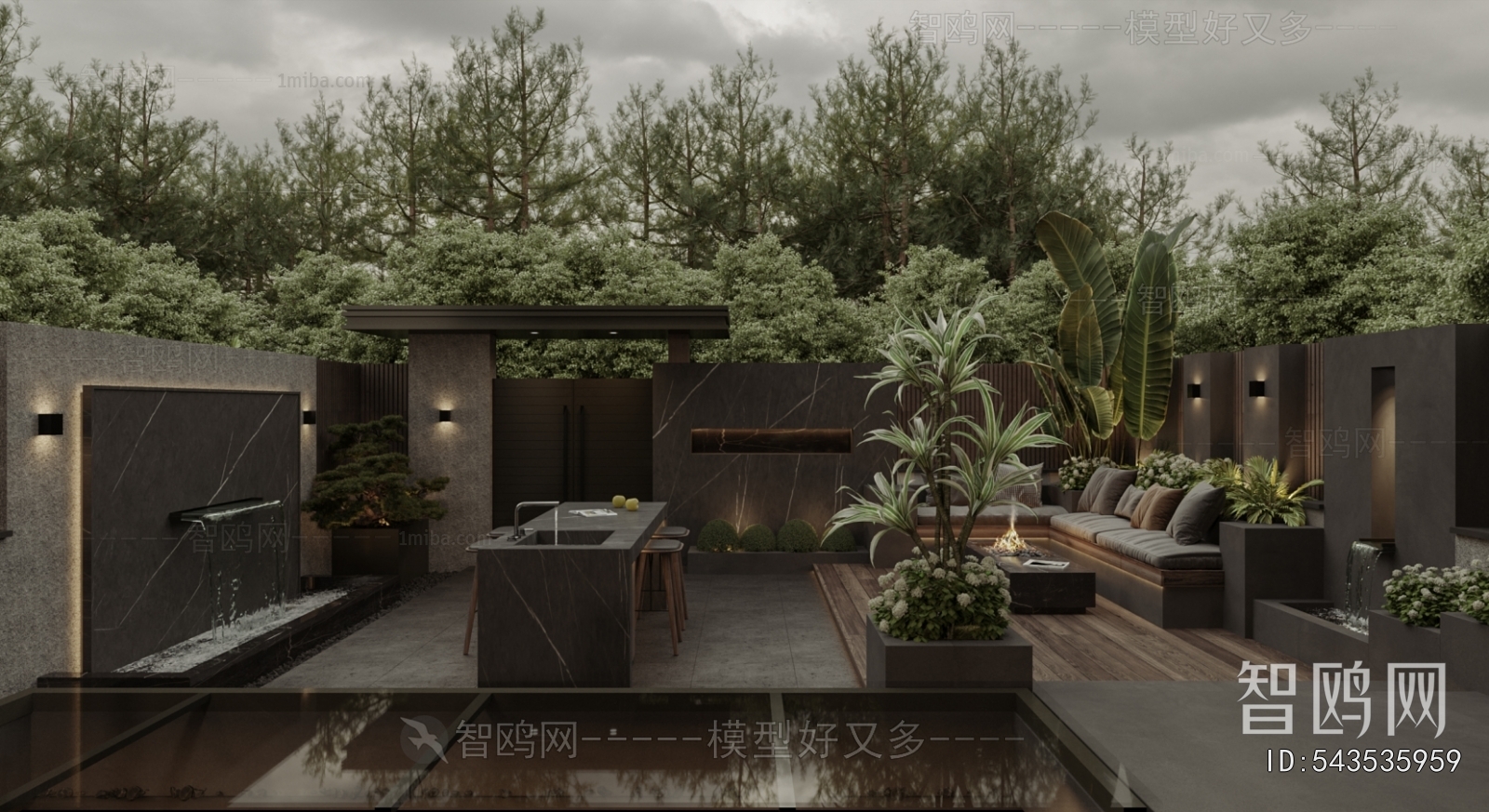 Modern Courtyard/landscape