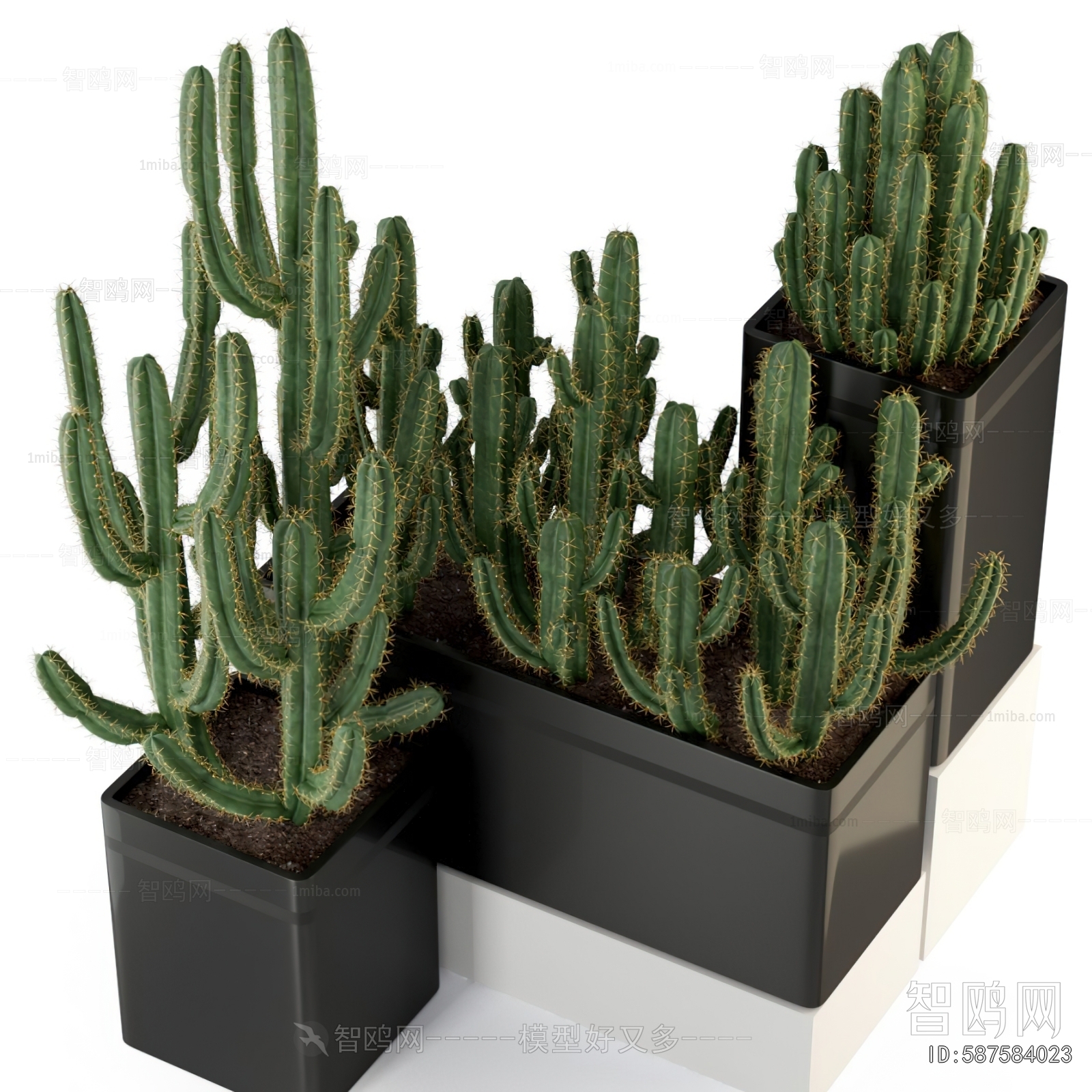 Modern Ground Green Plant Potted Plants